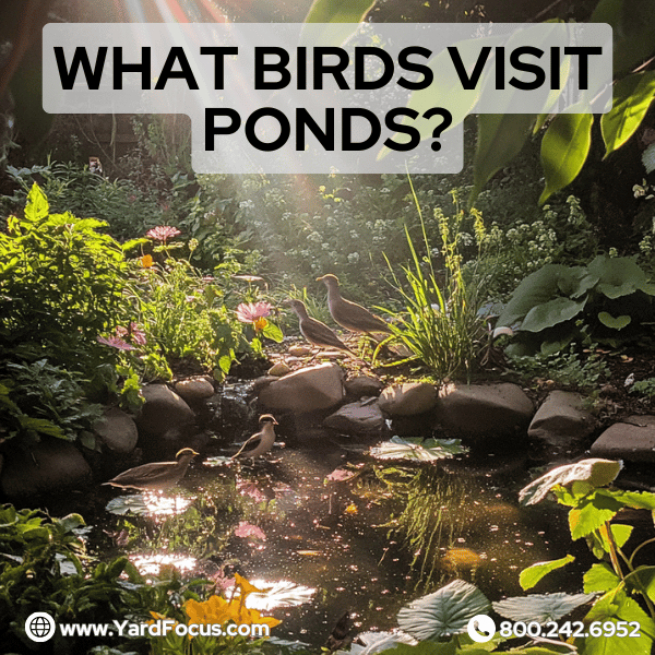 what birds visit ponds?